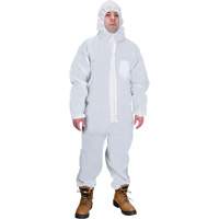 Hooded Coveralls, Medium, White, SMS Northern Industrial Supply Inc.
