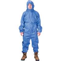 Hooded Coveralls, Medium, Blue, SMS Northern Industrial Supply Inc.