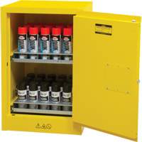 Flammable Aerosol Storage Cabinet, 12 gal., 1 Door, 23" W x 35" H x 18" D Northern Industrial Supply Inc.