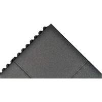 Cushion-Ease&reg; Interlocking Anti-Fatigue Mat, Pebbled, 3' x 3' x 3/4", Black, Natural Rubber Northern Industrial Supply Inc.