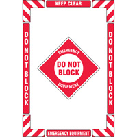 "Emergency Equipment" Floor Marking Kit, Adhesive, English with Pictogram Northern Industrial Supply Inc.