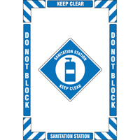 "Sanitation Station" Floor Marking Kit, Adhesive, English with Pictogram Northern Industrial Supply Inc.