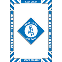"Ladder Storage" Floor Marking Kit, Adhesive, English with Pictogram Northern Industrial Supply Inc.