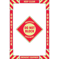 "Emergency Equipment" Floor Marking Kit, Adhesive, English with Pictogram Northern Industrial Supply Inc.