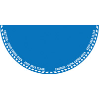 "Caution" Half Circle Swing Door Floor Sign, Adhesive, English with Pictogram Northern Industrial Supply Inc.