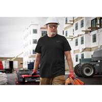 Hybrid Work Tee Shirt, Men's, Small, Black Northern Industrial Supply Inc.