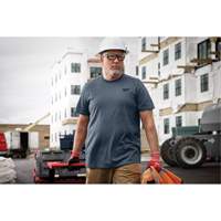 Hybrid Work Tee Shirt, Men's, Small, Blue Northern Industrial Supply Inc.