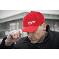 Flexfit&reg; Fitted Hat, Red, Poly-Cotton Northern Industrial Supply Inc.