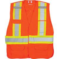 Veste d'arpenteur haute visibilit&eacute; conforme &agrave; la CSA, Orange haute visibilit&eacute;, Moyen, Polyester Northern Industrial Supply Inc.