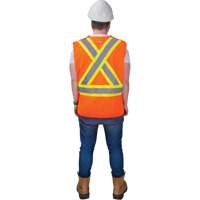Veste d'arpenteur haute visibilit&eacute; conforme &agrave; la CSA, Orange haute visibilit&eacute;, Moyen, Polyester Northern Industrial Supply Inc.