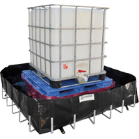 Ultra-IBC Berm&reg; Spill Berm, 400 US gal. Capacity, 6' W x 6' L x 18" H, L-Bracket Northern Industrial Supply Inc.