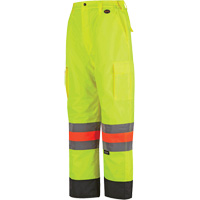 6041 Pantalon de contr&ocirc;le de la circulation pour l'hiver qu&eacute;b&eacute;cois, Polyester, T-petit, Jaune lime haute visibilit&eacute; Northern Industrial Supply Inc.
