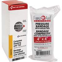 SmartCompliance&reg; Refill Compress Pressure Bandage with Ties, 4" L x 4" W Northern Industrial Supply Inc.