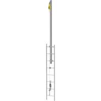 Ensemble de c&acirc;bles de s&eacute;curit&eacute; pour &eacute;chelle verticale Latchways avec avec potence de rallonge pour &eacute;chelle verticale SRL, Acier inoxydable Northern Industrial Supply Inc.