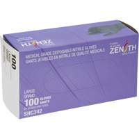 Medical Grade Disposable Gloves, Large, Nitrile, 6-mil, Powder-Free, Black, Class 2 Northern Industrial Supply Inc.