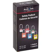 Verrouillage pour les consignations, Cadenas de s&eacute;curit&eacute;, Cl&eacute;s diff&eacute;rentes, Thermoplastique, Largeur de 1-1/2" Northern Industrial Supply Inc.
