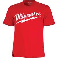Chandail &agrave; manches courtes tr&egrave;s r&eacute;sistant avec logo Milwaukee, Hommes, Petit, Rouge Northern Industrial Supply Inc.