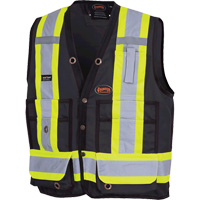 6692BK Veste de s&eacute;curit&eacute; pour arpenteur, Noir, Moyen, Polyester Northern Industrial Supply Inc.