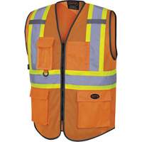 6960 Veste de s&eacute;curit&eacute; &agrave; maille en avant, Orange haute visibilit&eacute;, Moyen, Polyester Northern Industrial Supply Inc.