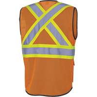 6960 Veste de s&eacute;curit&eacute; &agrave; maille en avant, Orange haute visibilit&eacute;, Moyen, Polyester Northern Industrial Supply Inc.