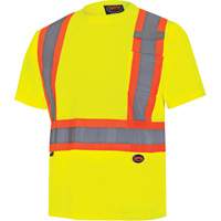 6991 Bird's-Eye Safety Shirt, Polyester, 3X-Large, High Visibility Lime-Yellow Northern Industrial Supply Inc.