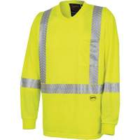 6905A Chandail de s&eacute;curit&eacute; &agrave; manches longues ultra respirant et ultra frais, T-petit, Jaune lime haute visibilit&eacute; Northern Industrial Supply Inc.