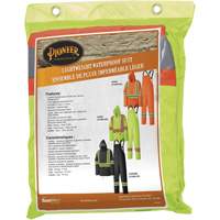 5599 Combinaison de pluie imperm&eacute;able et l&eacute;g&egrave;re, Polyester/PVC, T-petit, Jaune lime haute visibilit&eacute; Northern Industrial Supply Inc.