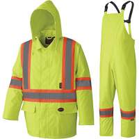 5609 Combinaison de pluie imperm&eacute;able 210D, Polyester/PVC, T-petit, Jaune lime haute visibilit&eacute; Northern Industrial Supply Inc.