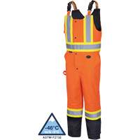 5040BB Salopettes matelass&eacute;es imperm&eacute;ables, Polyester, T-petit, Noir/Orange haute visibilit&eacute; Northern Industrial Supply Inc.