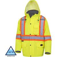 5031 Manteau de s&eacute;curit&eacute; matelass&eacute; imperm&eacute;able, Jaune lime haute visibilit&eacute;, Petit Northern Industrial Supply Inc.