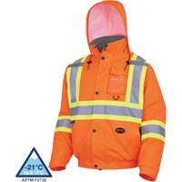 5032 Veste aviateur de s&eacute;curit&eacute; imperm&eacute;able et matelass&eacute;e pour l'hiver, Polyester, Orange haute visibilit&eacute;, Petit Northern Industrial Supply Inc.