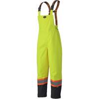 5405 Salopettes imperm&eacute;ables 300D Trilobal antid&eacute;chirure, Polyester, T-petit, Jaune lime haute visibilit&eacute; Northern Industrial Supply Inc.