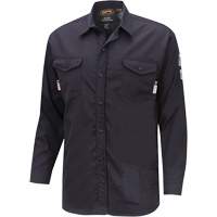 7742 FR-Tech&reg; Flame-Resistant Safety Shirt, Small, Navy Blue Northern Industrial Supply Inc.