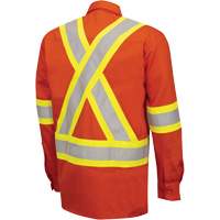 7743 FR-Tech&reg; Flame-Resistant Safety Shirt, Small, High Visibility Orange Northern Industrial Supply Inc.