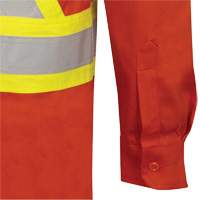 7743 FR-Tech&reg; Flame-Resistant Safety Shirt, Small, High Visibility Orange Northern Industrial Supply Inc.