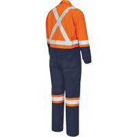 7702BB FR-Tech&reg; 2-Tone Safety Coverall, Size 36, Navy Blue/Orange, 10 cal/cm² Northern Industrial Supply Inc.