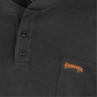 332 FR Interlock Henley Shirt, Small, Black Northern Industrial Supply Inc.