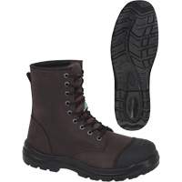 1028 Brown 8" Work Boots, Leather, Steel Toe, Size 10 Northern Industrial Supply Inc.