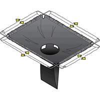 Bac de r&eacute;tention carr&eacute; Ultra-Drain Guard avec orifice de trop-plein, Huile & s&eacute;diments, 16" - 28" lo x 20" - 36" la Northern Industrial Supply Inc.