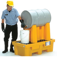 Ultra-Drum Rack 1-Drum Containment System with Drain, 52" L x 29" W x 49.5" H, 750 US gal. Capacity Northern Industrial Supply Inc.