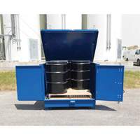 Palette de d&eacute;versement en acier avec couvercle rigide S-4 Ultra, 61" lo x 54,4" la x 52" h, Capacit&eacute; de charge 4700 lb Northern Industrial Supply Inc.