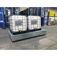 Ultra-Twin IBC Spill Pallet en acier, Capacit&eacute; de d&eacute;versement 370 gal. US, 103,8" x 26,8" x 51,1" Northern Industrial Supply Inc.