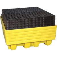 Ultra-Spill Pallet emboitable, 4 barils, Capacit&eacute; de d&eacute;versement 66 gal. US, 51" x 51" x 10" Northern Industrial Supply Inc.