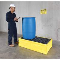 Ultra-Spill Pallet flexible, 2 barils, Capacit&eacute; de d&eacute;versement 66 gal. US, 48" x 24" x 14" Northern Industrial Supply Inc.