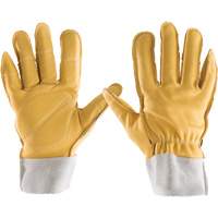 Gants tout cuir, 7/Petit, Paume en Cuir fleur, Poignet &eacute;lastique Northern Industrial Supply Inc.