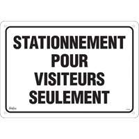 "Stationnement pour visiteurs" Sign, 14" x 20", Aluminum, French Northern Industrial Supply Inc.