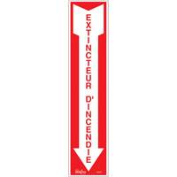 "Extincteur d'incendie" Sign, 4" x 18", Vinyl, French with Pictogram Northern Industrial Supply Inc.