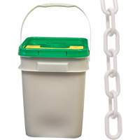 Heavy-Duty Plastic Safety Chain, White, 2" Link, 120' Length Northern Industrial Supply Inc.