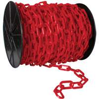 Heavy-Duty Plastic Safety Chain, Black, 2" Link, 100' Length Northern Industrial Supply Inc.