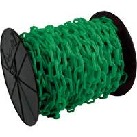 Heavy-Duty Plastic Safety Chain, Green, 2" Link, 100' Length Northern Industrial Supply Inc.